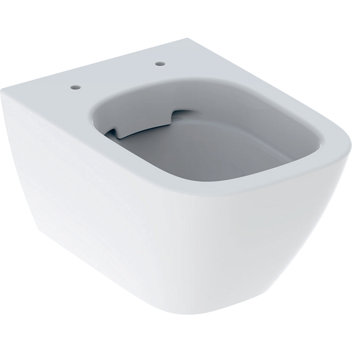 Wand-Tiefspül-WC mit verkürzter Ausladung „Smyle Square“ geschlossene Form 35 × 33 × 49 cm, ohne Spülrand