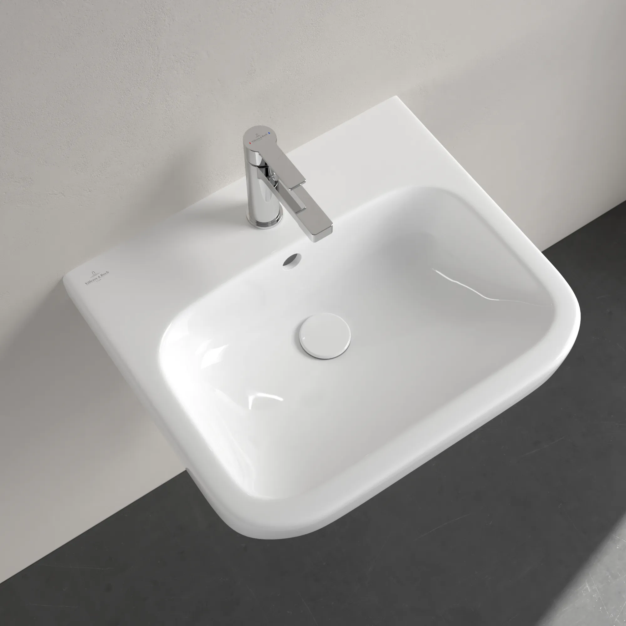 Villeroy & Boch Waschbecken geschliffen „Architectura“ 550 × 470 × 180 mm, ohne Hahnlochbohrung, mit Hahnlochbank, Hahnlochposition mittig in Weiß Alpin Villeroy & Boch Waschbecken geschliffen „Architectura“ 550 × 470 × 180 mm, ohne Hahnlochbohrung, mit Hahnlochbank, Hahnlochposition mittig in Weiß Alpin