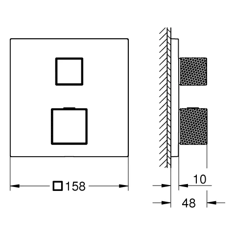 Grohe Allure Brilliant Thermostat-Brausebatterie mit integrierter 2-Wege-Umstellung, Hebel in White Attica Ceasarstone Grohe Allure Brilliant Thermostat-Brausebatterie mit integrierter 2-Wege-Umstellung, Hebel in White Attica Ceasarstone