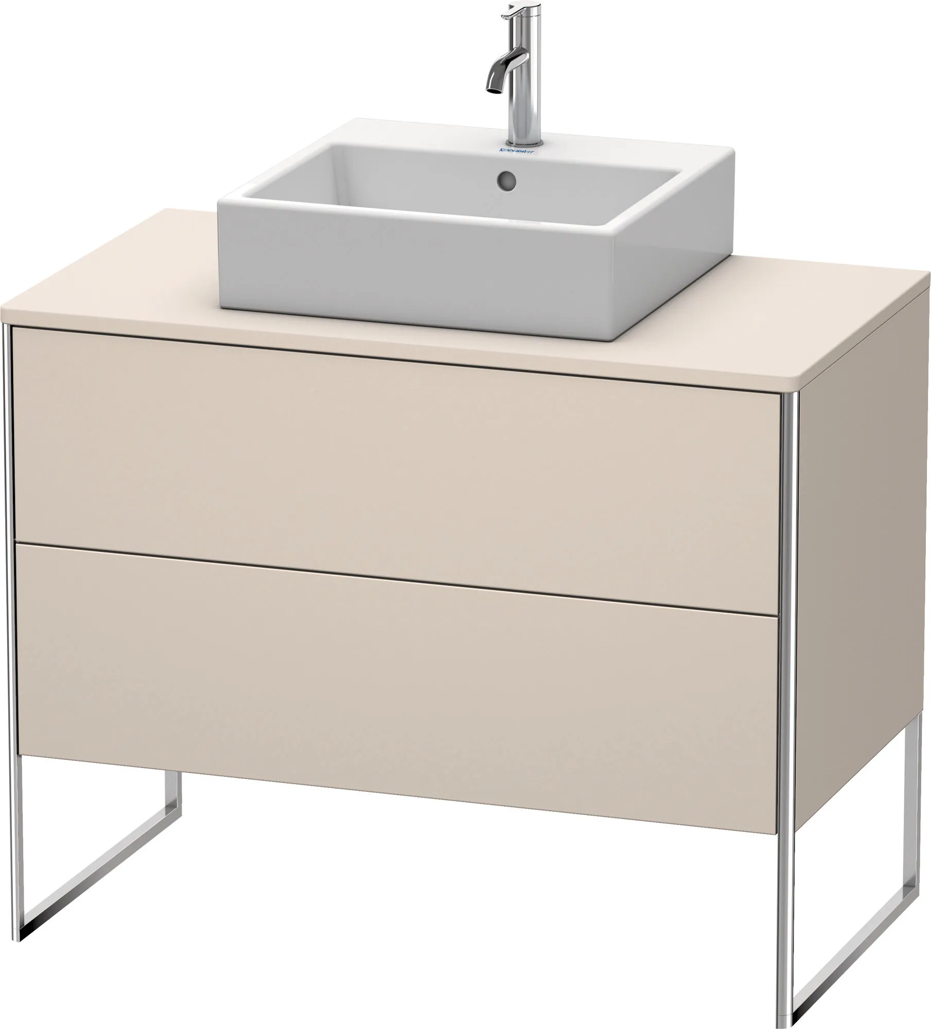 Duravit Waschtischunterschrank bodenstehend „XSquare“ 100 × 77,8 × 54,8 cm Taupe Supermatt Duravit Waschtischunterschrank bodenstehend „XSquare“ 100 × 77,8 × 54,8 cm Taupe Supermatt