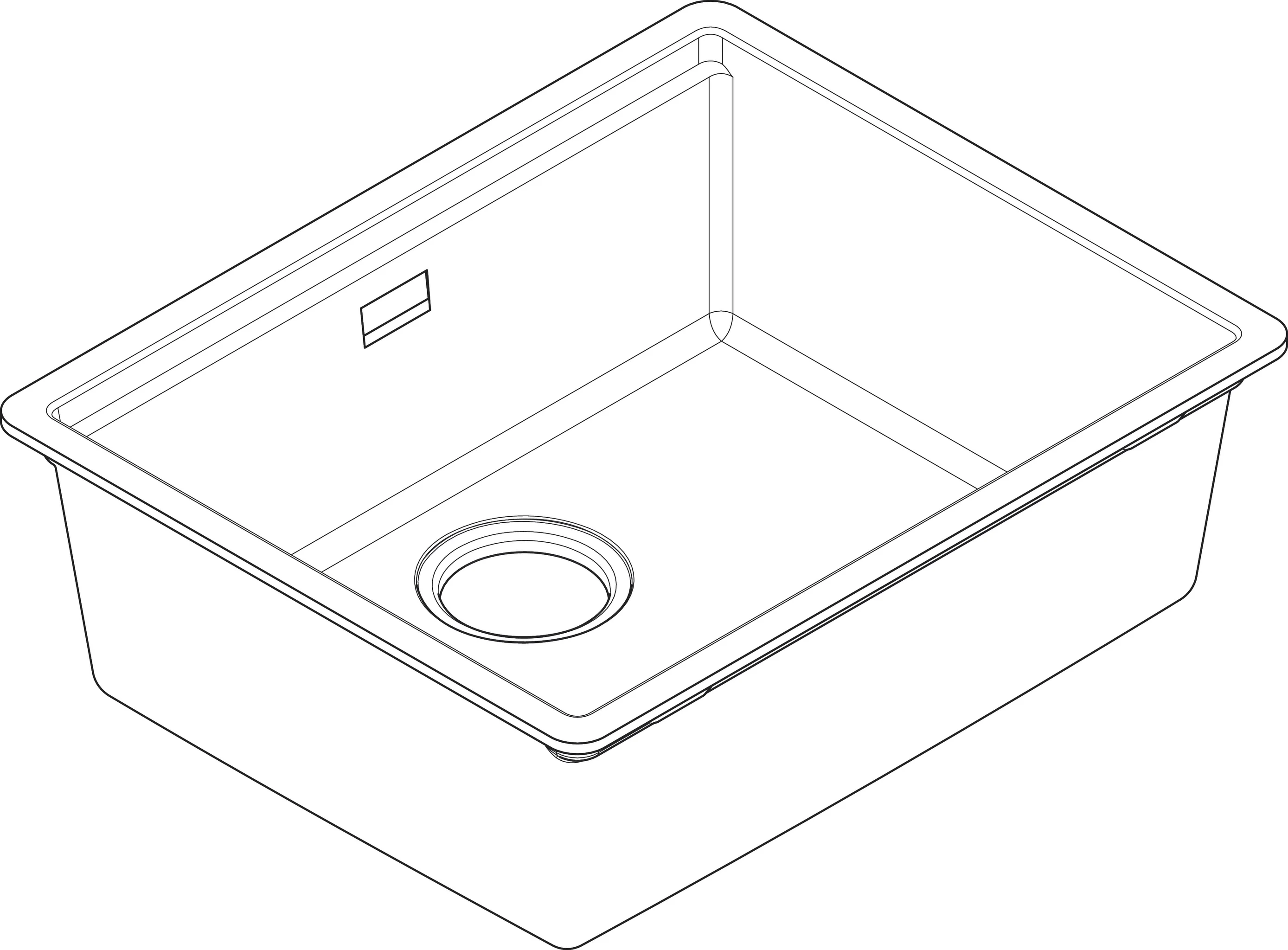 Hansgrohe Einbauspüle S53 Serie 43362XXX, manuelle Ablaufgarnitur Graphitschwarz, Ausschnitt 547 x 447 mm, Beckentiefe 180 mm, flächenbündiger Einbau ohne Hahnloch