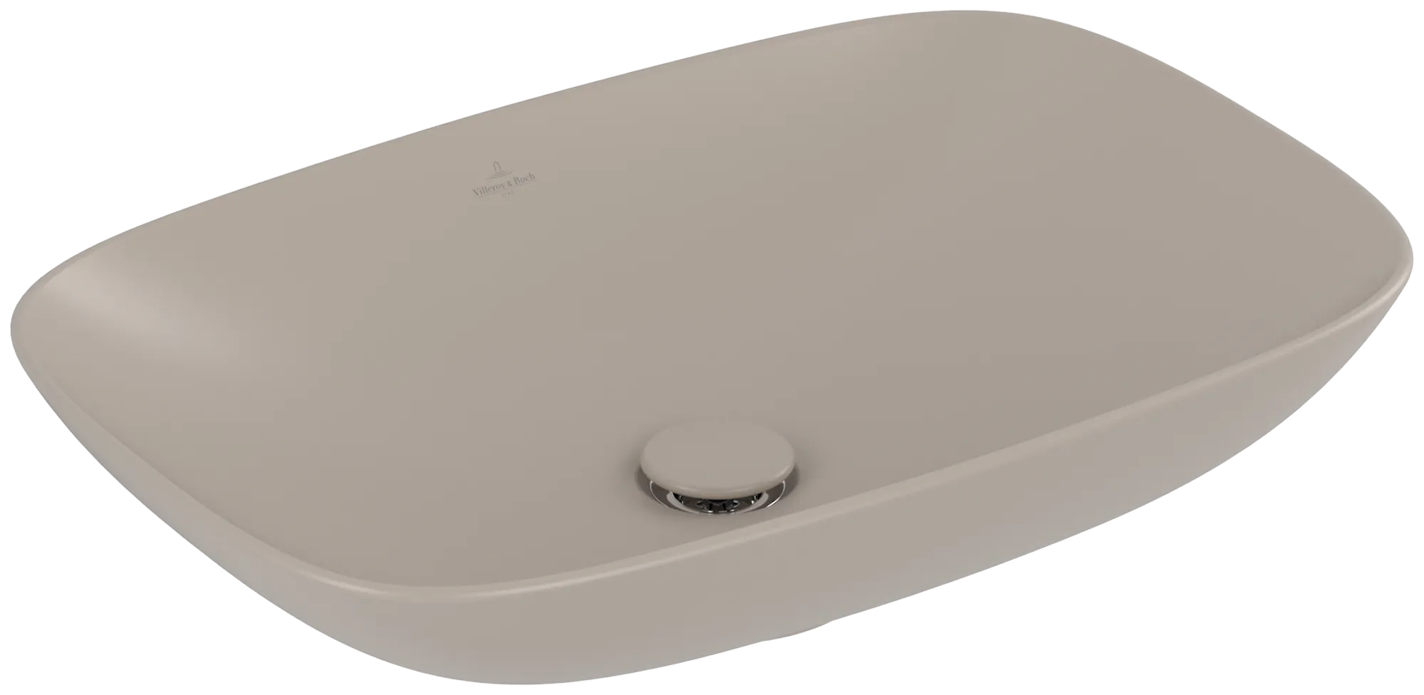 Villeroy & Boch Aufsatzwaschtisch aus TitanCeram „Loop & Friends“ 620 × 420 × 150 mm, ohne Hahnlochbohrung in Almond Villeroy & Boch Aufsatzwaschtisch aus TitanCeram „Loop & Friends“ 620 × 420 × 150 mm, ohne Hahnlochbohrung in Almond
