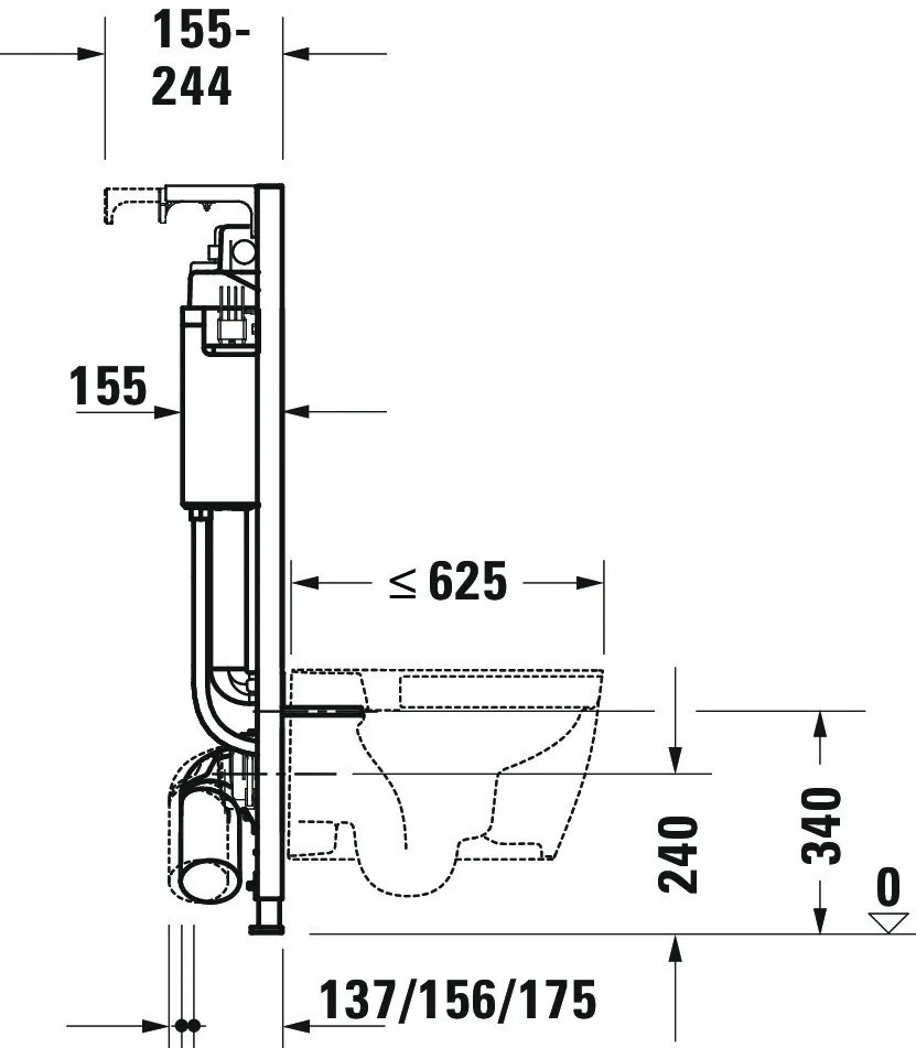 Duravit Vorwand-/Einbauelement für Toilette Installationselement Trockenbau für WC „DuraSystemInstallationselemente“ 114,8 × 50 cm in Duravit Vorwand-/Einbauelement für Toilette Installationselement Trockenbau für WC „DuraSystemInstallationselemente“ 114,8 × 50 cm in