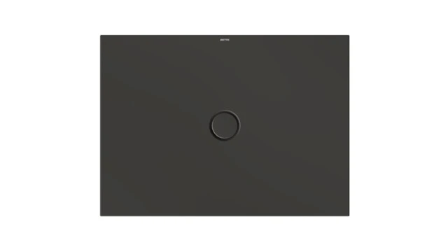 Bette rechteck Duschwanne „BetteFloor“ 1100 × 800 mm mit BetteAntirutsch Pro, ohne Oberflächenveredelung, mit Minimum-Wannenträger, in Anthracite