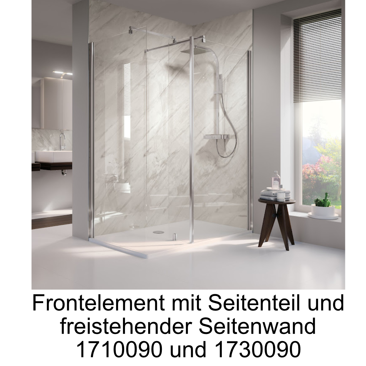 HSK Duschabtrennung Walk-In Frontelement mit Seitenteil „Atelier“ Walk in Glas Klar hell, H: 2000 mm HSK Duschabtrennung Walk-In Frontelement mit Seitenteil „Atelier“ Walk in Glas Klar hell, H: 2000 mm