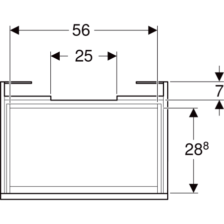Geberit Waschtischunterschrank „Renova Plan“ 63,4 × 60,6 × 44,6 cm Geberit Waschtischunterschrank „Renova Plan“ 63,4 × 60,6 × 44,6 cm