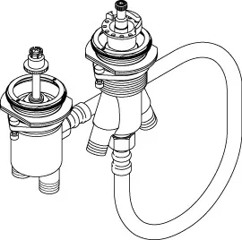 Grundset Wannenrandthermostat für externen Auslauf Grundset Wannenrandthermostat für externen Auslauf