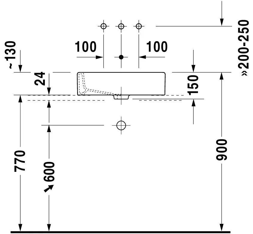 Aufsatzwaschtisch „Vero“, ohne Überlauf Aufsatzwaschtisch „Vero“, ohne Überlauf