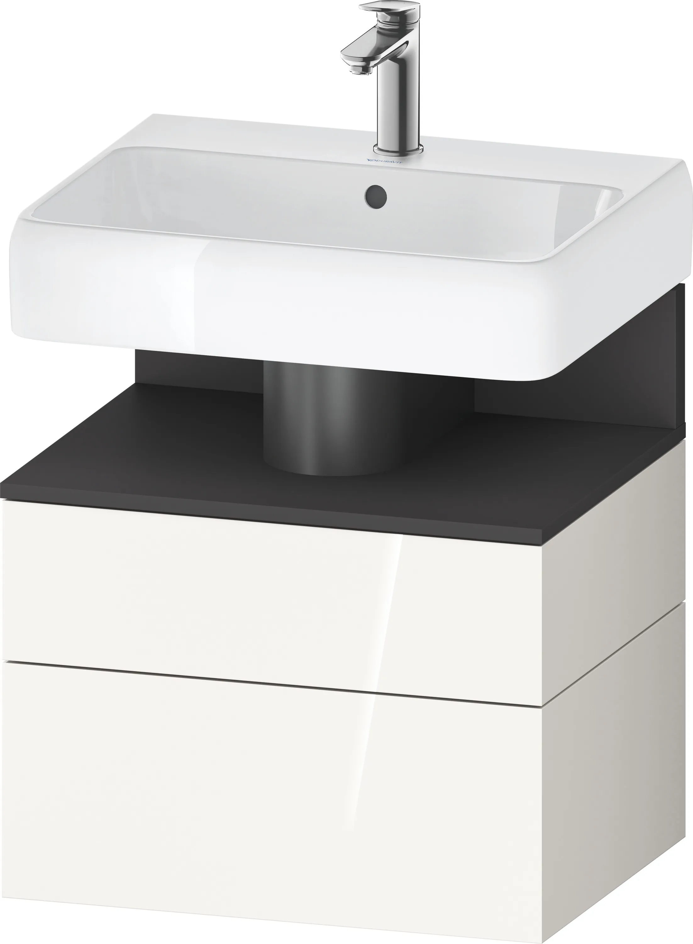 Duravit Waschtischunterschrank wandhängend „Qatego“ 59 × 59 × 47 cm, ohne Beleuchtung