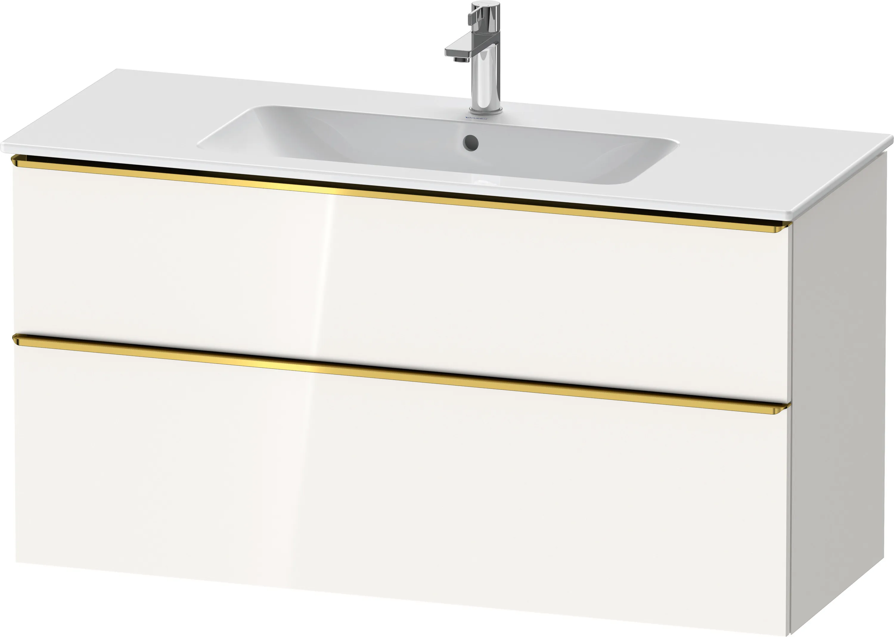 Duravit Waschtischunterschrank wandhängend „D-Neo“ 121 × 62,5 × 46,2 cm Weiß Hochglanz