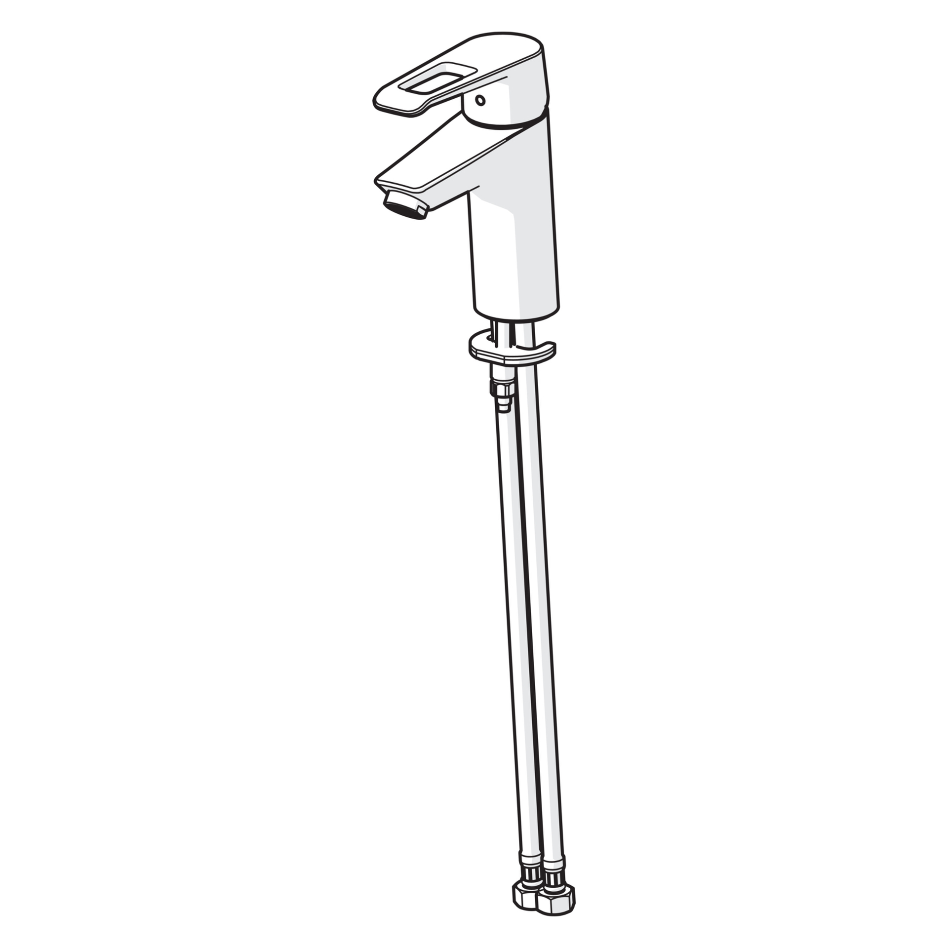 Einhand-Waschtischarmatur „Polo“ Ausladung 110 mm in Chrom Einhand-Waschtischarmatur „Polo“ Ausladung 110 mm in Chrom