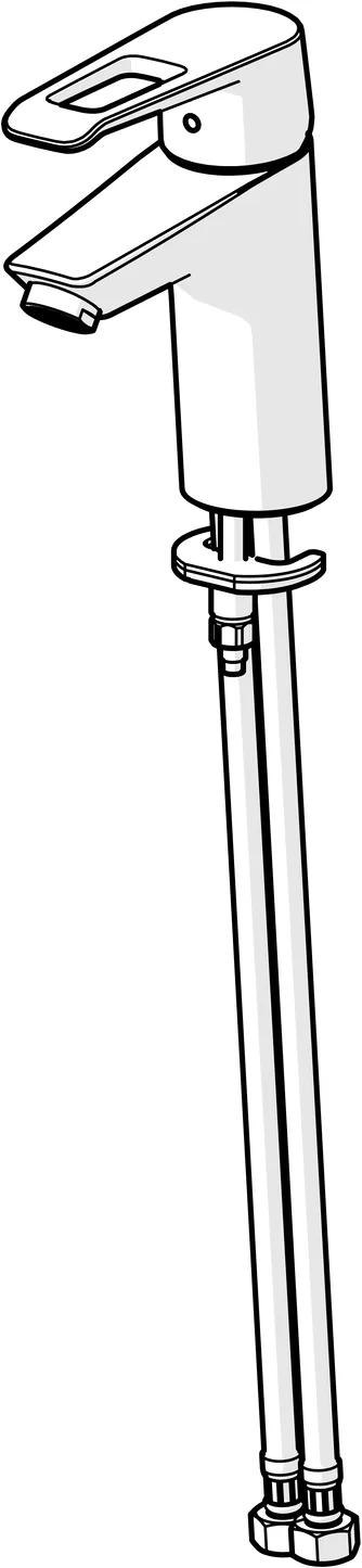 HansaPOLO Waschtischarmatur HansaPOLO 2017 Einhebelmischer Bügelhebel Ausladung 110 mm Chrom