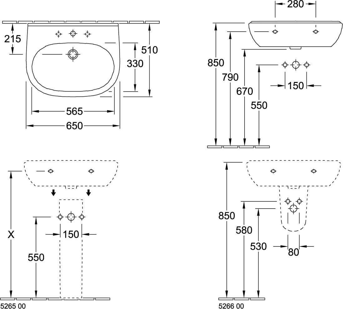 Villeroy & Boch O.novo Ablaufhaube Pergamon CeramicPlus 225x320x290mm