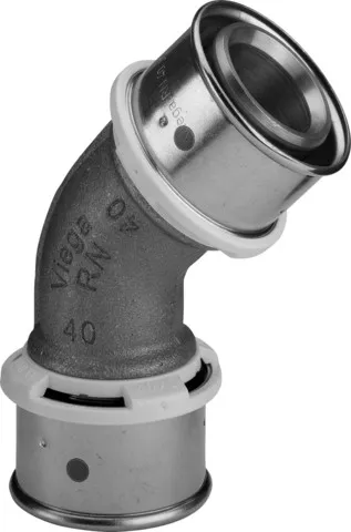 Viega „Sanfix P“ 45°- Bogen mit 2 Muffen 32 mm Viega „Sanfix P“ 45°- Bogen mit 2 Muffen 32 mm