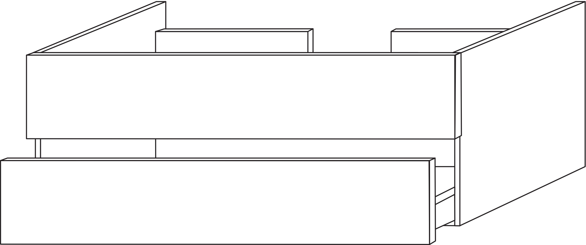 Sanipa Waschtischunterschrank „2morrow“ 900 × 340 × 520 mm in Graphit (matt)