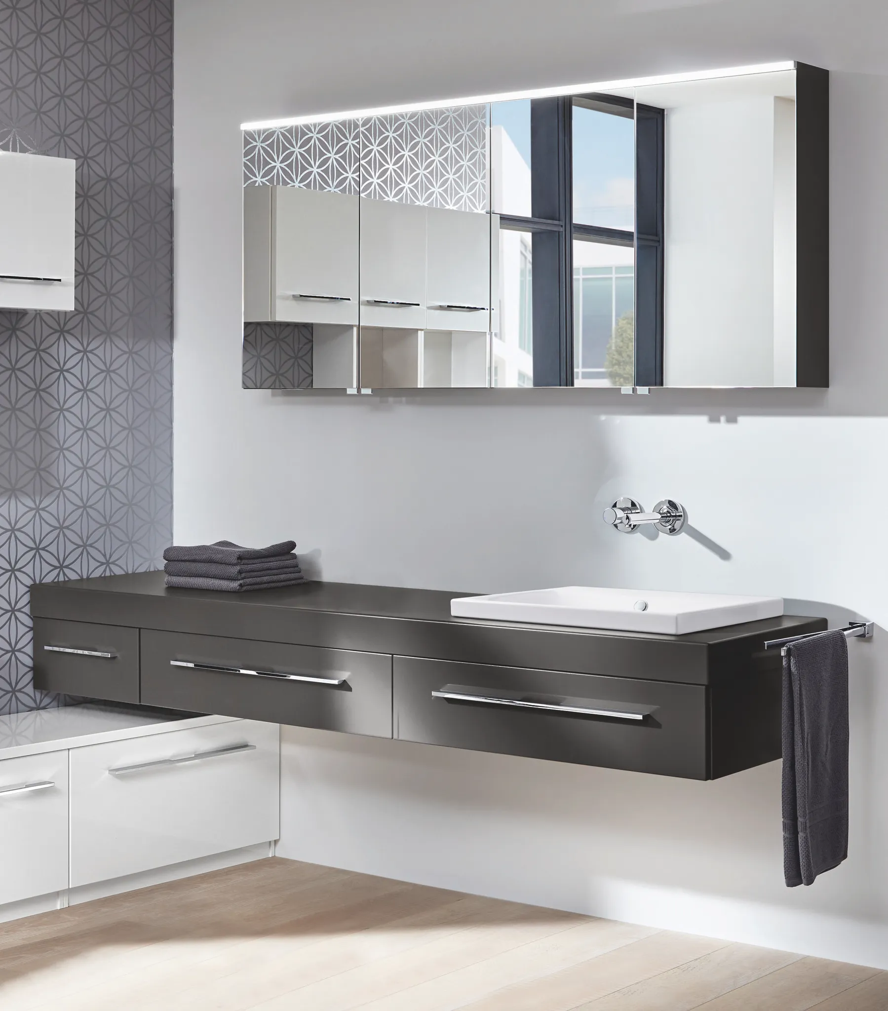 Kaldewei Puro Aufsatzwaschtisch (Randhöhe 40 mm) 460x460mm, cool grey 90, Perl-Effekt Kaldewei Puro Aufsatzwaschtisch (Randhöhe 40 mm) 460x460mm, cool grey 90, Perl-Effekt