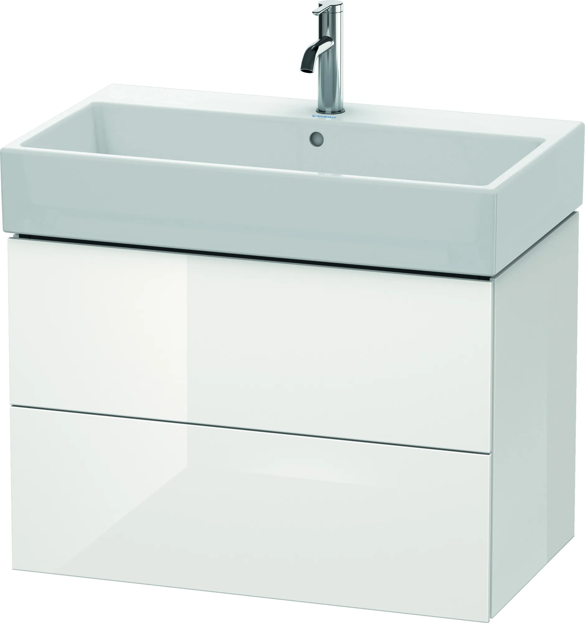 Duravit Waschtischunterschrank wandhängend „L-Cube“ 78,4 × 54,4 × 45,9 cm Weiß Hochglanz Duravit Waschtischunterschrank wandhängend „L-Cube“ 78,4 × 54,4 × 45,9 cm Weiß Hochglanz