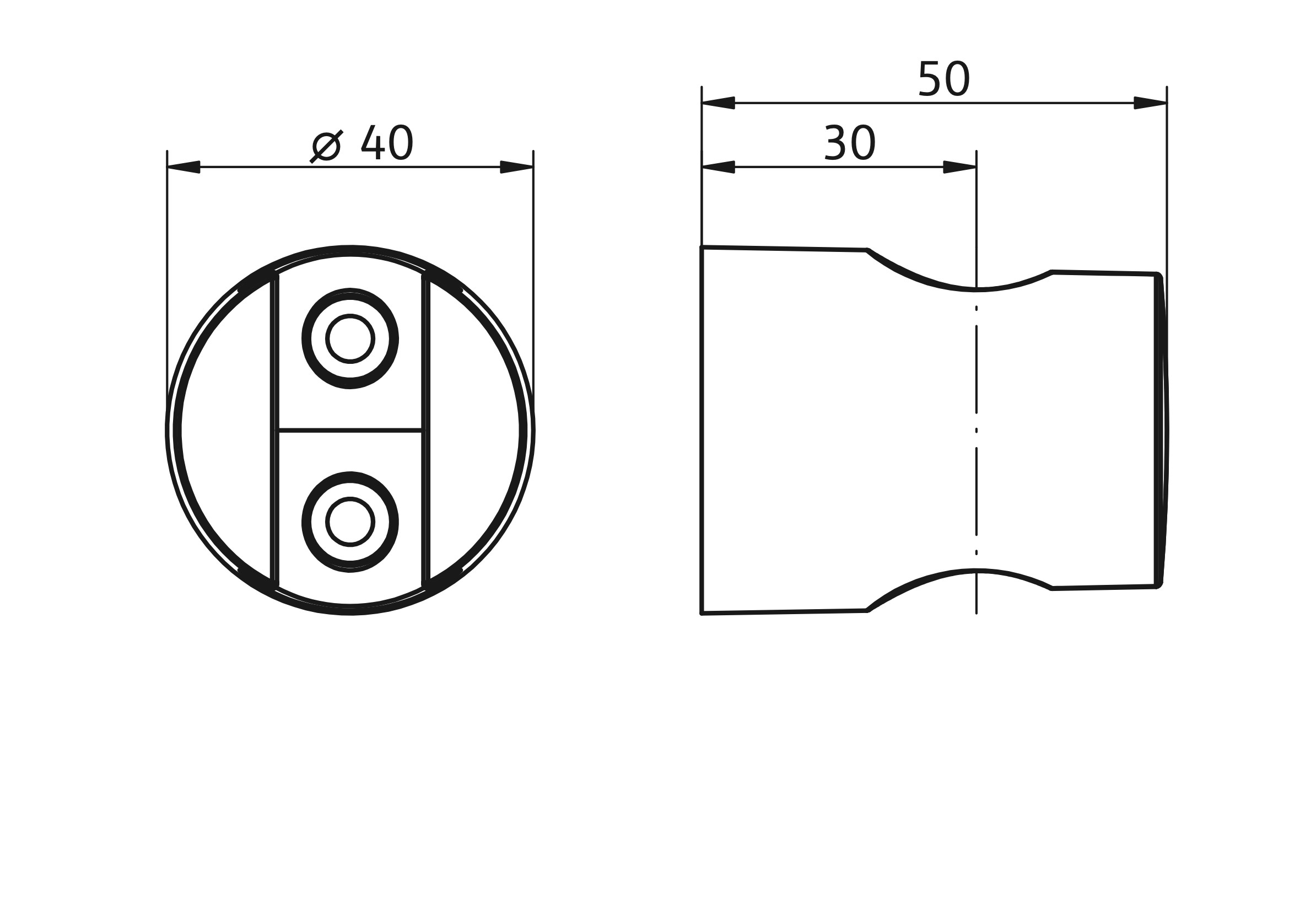 HSK Handbrausehalter ⌀ 4 cm Ausladung 50 mm in chrom