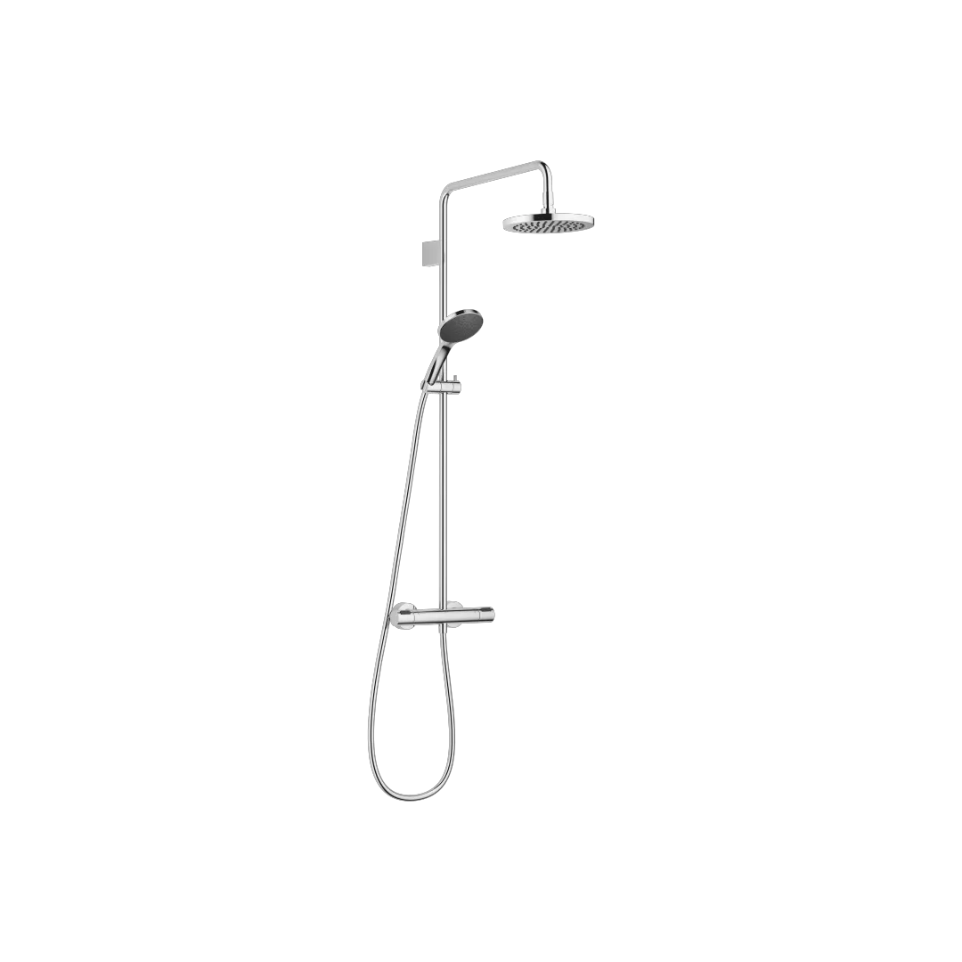 Dornbracht Showerpipe mit Brause-Thermostat, SERIENSPEZIFISCH Chrom, 220 mm Regenbrause, 1750 mm Brauseschlauch Dornbracht Showerpipe mit Brause-Thermostat, SERIENSPEZIFISCH Chrom, 220 mm Regenbrause, 1750 mm Brauseschlauch
