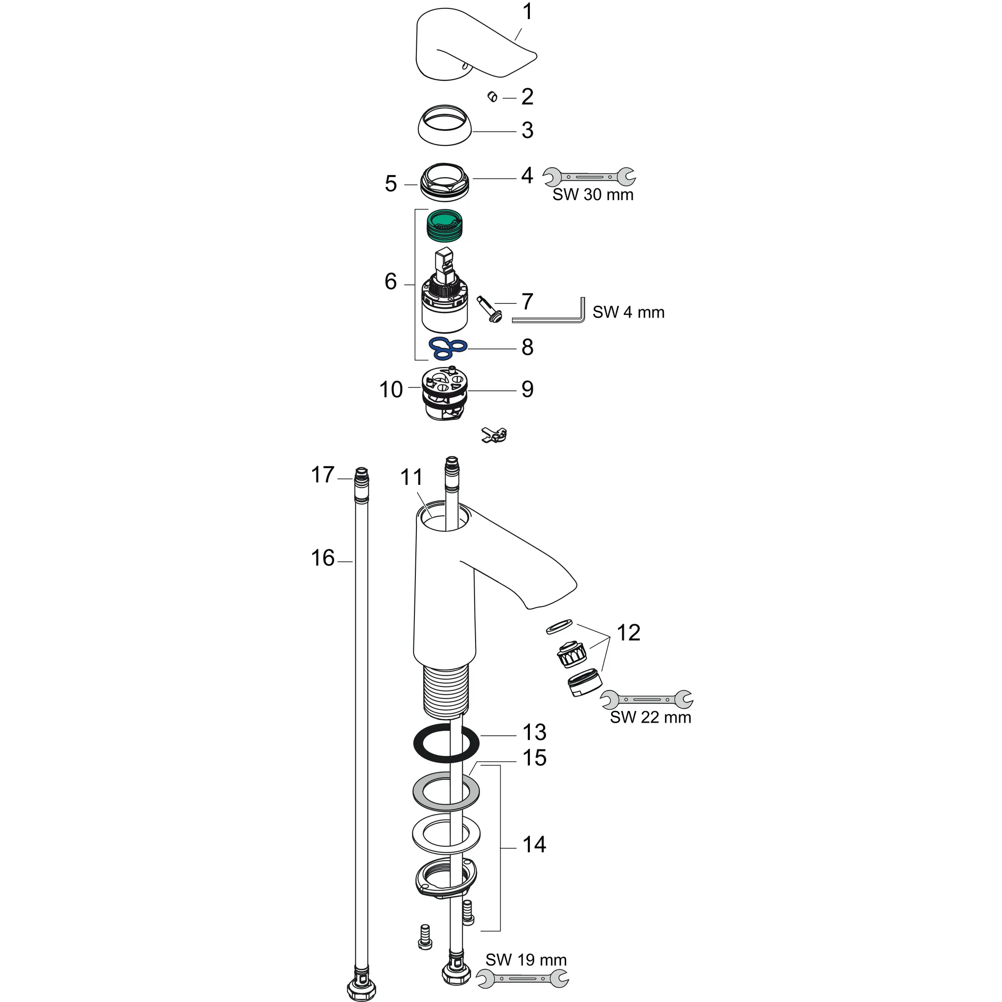 Hansgrohe Mischer Metris 2011 Einhebel-Waschtischmischer 110 ohne Ablaufgarnitur, Chrom Hansgrohe Mischer Metris 2011 Einhebel-Waschtischmischer 110 ohne Ablaufgarnitur, Chrom