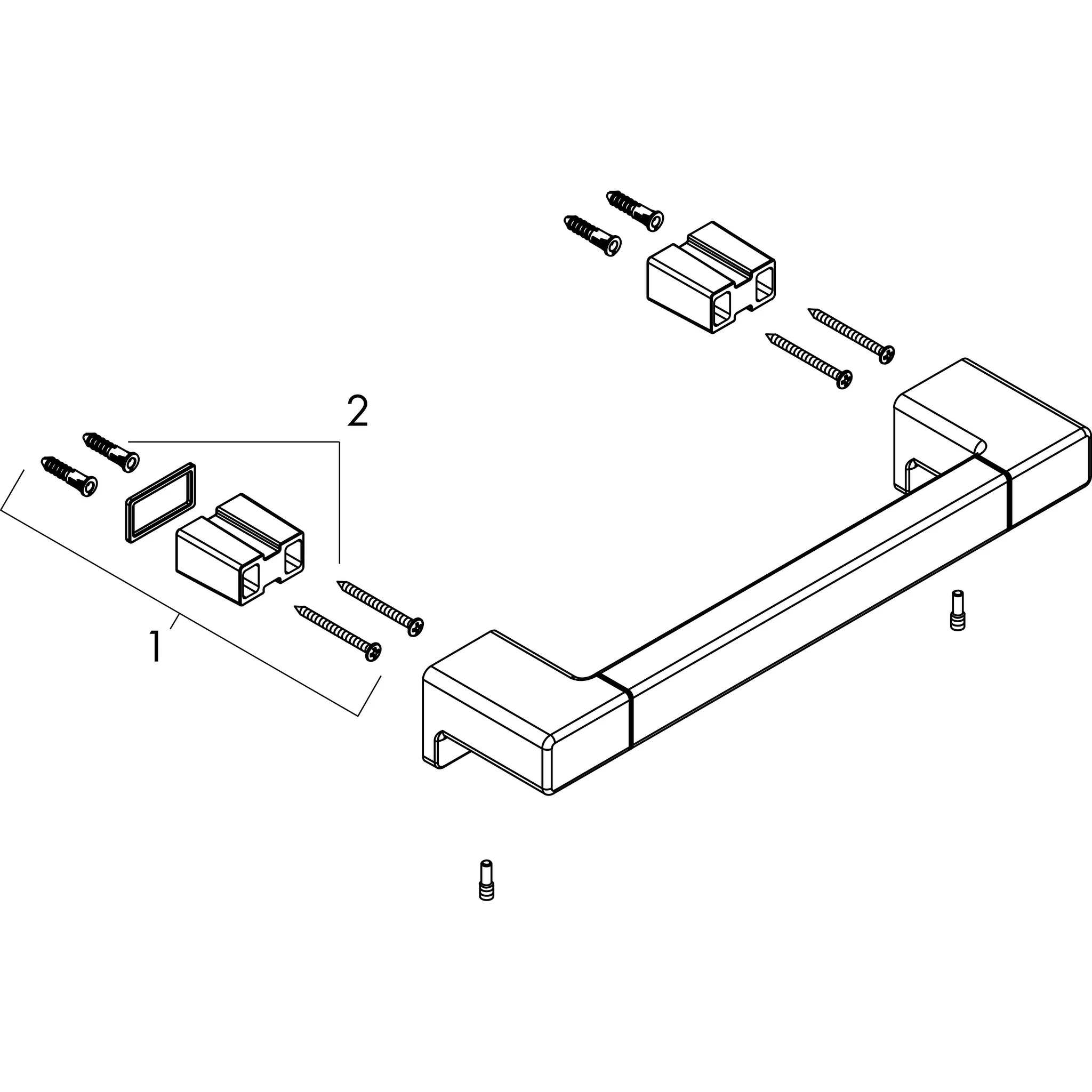 Hansgrohe AddStoris Q Haltestange, Chrom Hansgrohe AddStoris Q Haltestange, Chrom