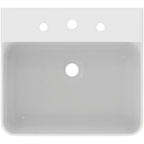 Ideal Standard Conca Waschtisch, 3 Hahnlöcher, geschliffen, weiß (Alpin), 500x450x145 mm