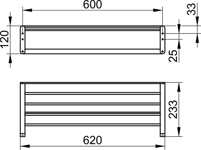 Elegance 11675010000 Handtuchablage 620 mm verchromt