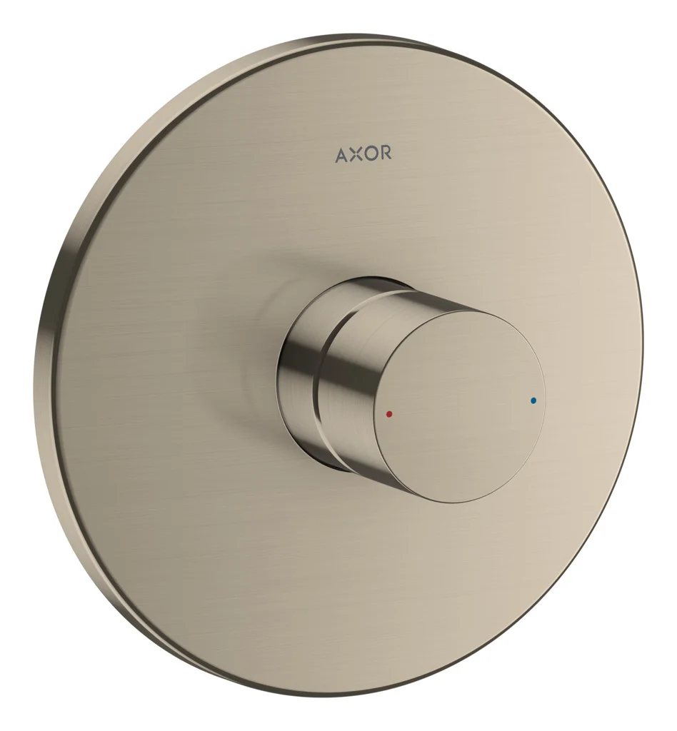Hansgrohe AXOR Uno Einhebel-Brausemischer Unterputz, Brushed Nickel, max. Durchfluss 29 l/min, Keramikmischsystem, einstellbare Temperaturbegrenzung, für Durchlauferhitzer geeignet