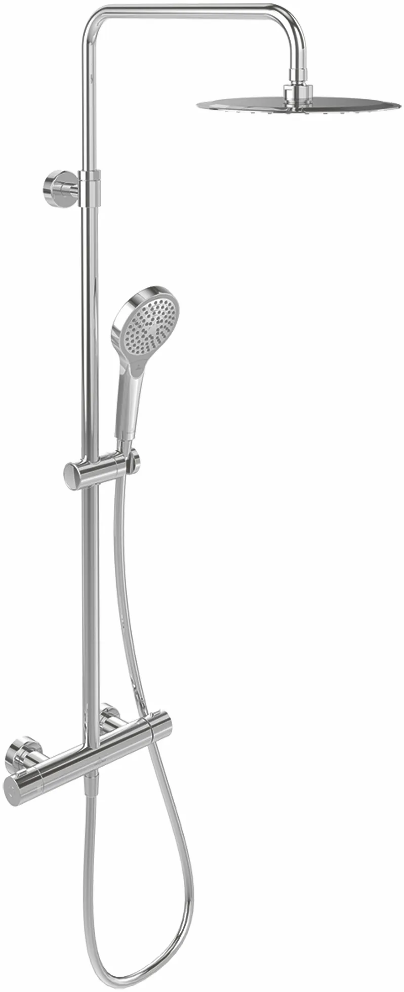Gleitstangekombination „Verve Showers“, Befestigung verdeckt 47,2 cm in Brushed Nickel Matt