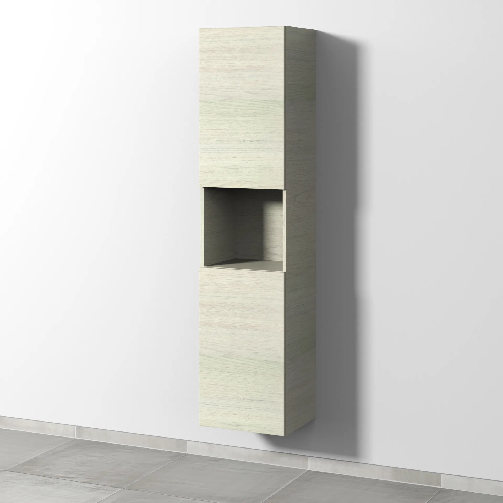 Sanipa Hochschrank „3way“ 400 × 1700 × 345 mm Anschlag links, in White Oak, Anschlag links