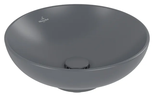 Villeroy & Boch Aufsatzwaschtisch aus TitanCeram „Loop & Friends“ ⌀ 420 mm, ohne Hahnlochbohrung in Graphite Villeroy & Boch Aufsatzwaschtisch aus TitanCeram „Loop & Friends“ ⌀ 420 mm, ohne Hahnlochbohrung in Graphite