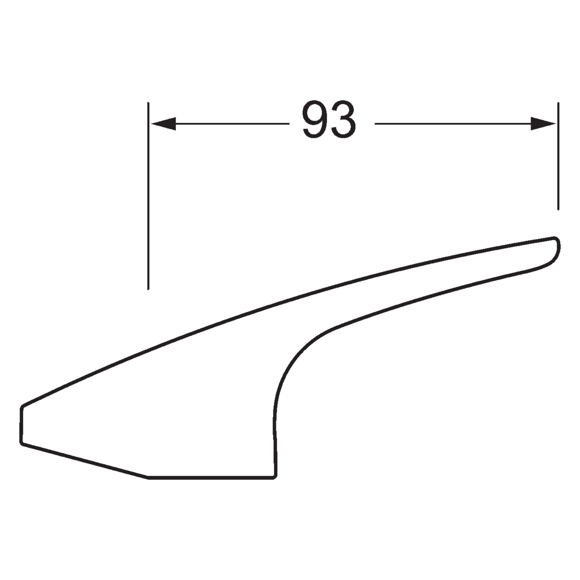 Hebel „Mix“ 93 mm in Chrom Hebel „Mix“ 93 mm in Chrom