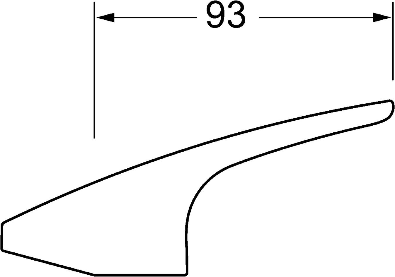 Hansa HansaMIX Hebel HansaMIX 0188 L=93 mm Chrom