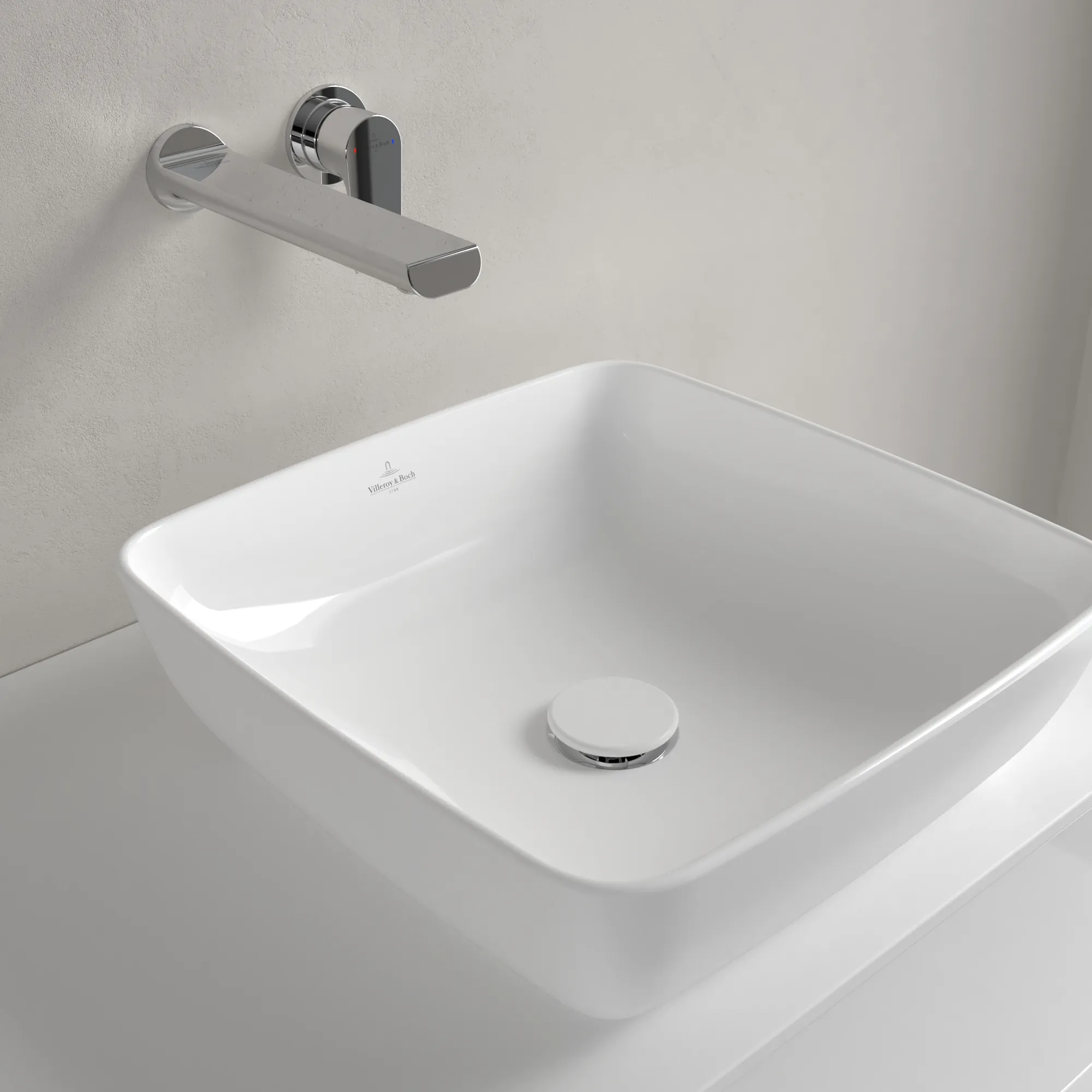 Villeroy & Boch Aufsatzwaschtisch aus TitanCeram „Artis“ 130 mm in Stone White Villeroy & Boch Aufsatzwaschtisch aus TitanCeram „Artis“ 130 mm in Stone White