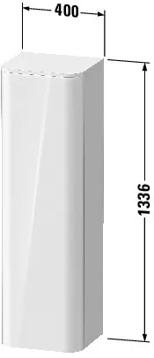Duravit Halbhochschrank „Happy D.2 Plus“ 40 × 133,6 × 36 cm, Anschlag rechts Duravit Halbhochschrank „Happy D.2 Plus“ 40 × 133,6 × 36 cm, Anschlag rechts