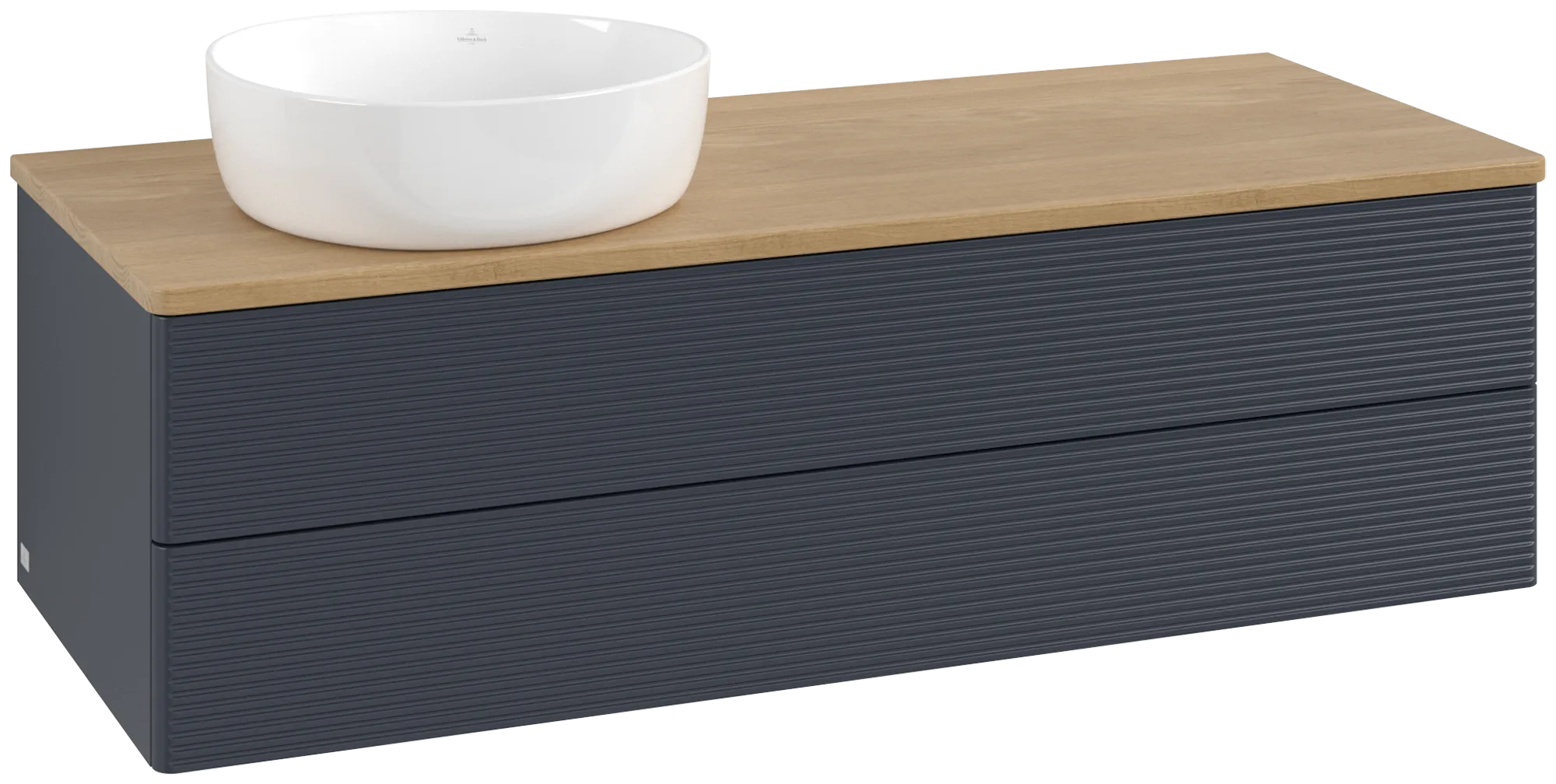 Villeroy & Boch Antao Waschbeckenunterschrank L22_1, 1200x360x500mm, Midnight Blue Matt Lacquer / Honey Oak