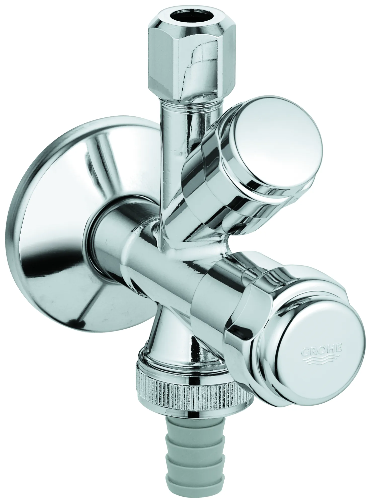 Original WAS Kombi-Eckventil DN 15 41073, Wandmontage, Kartuschen-Oberteil für den absperrbaren Kupferrohranschluss, Fettkammer-Oberteil 3/8'' für den absperrbaren Schlauchanschluss, Rückflussverhinderer Typ EB, eigensicher, chrom Original WAS Kombi-Eckventil DN 15 41073, Wandmontage, Kartuschen-Oberteil für den absperrbaren Kupferrohranschluss, Fettkammer-Oberteil 3/8'' für den absperrbaren Schlauchanschluss, Rückflussverhinderer Typ EB, eigensicher, chrom