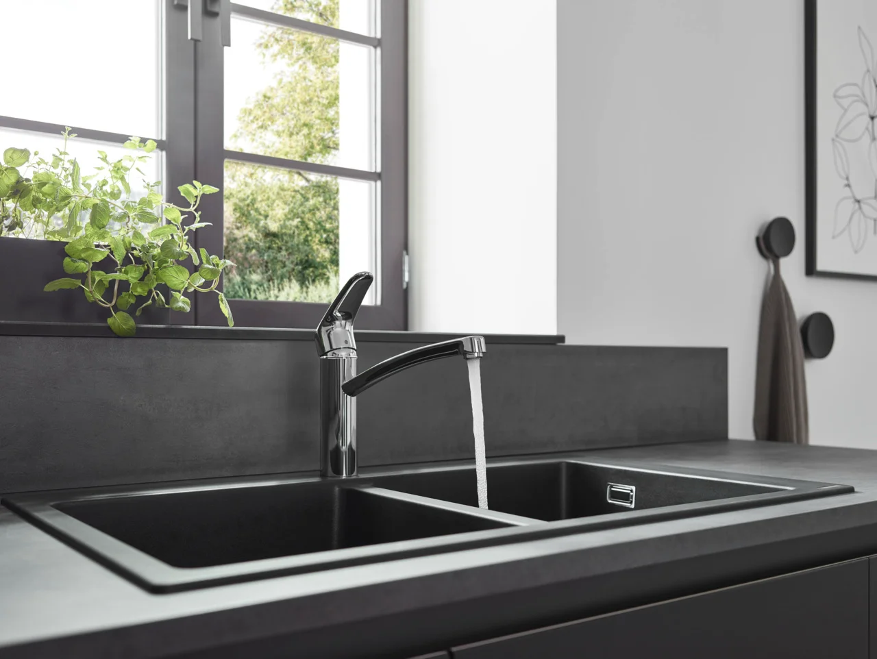 Hansgrohe Focus M41 Einhebel-Küchenmischer 160, 1jet, Chrom