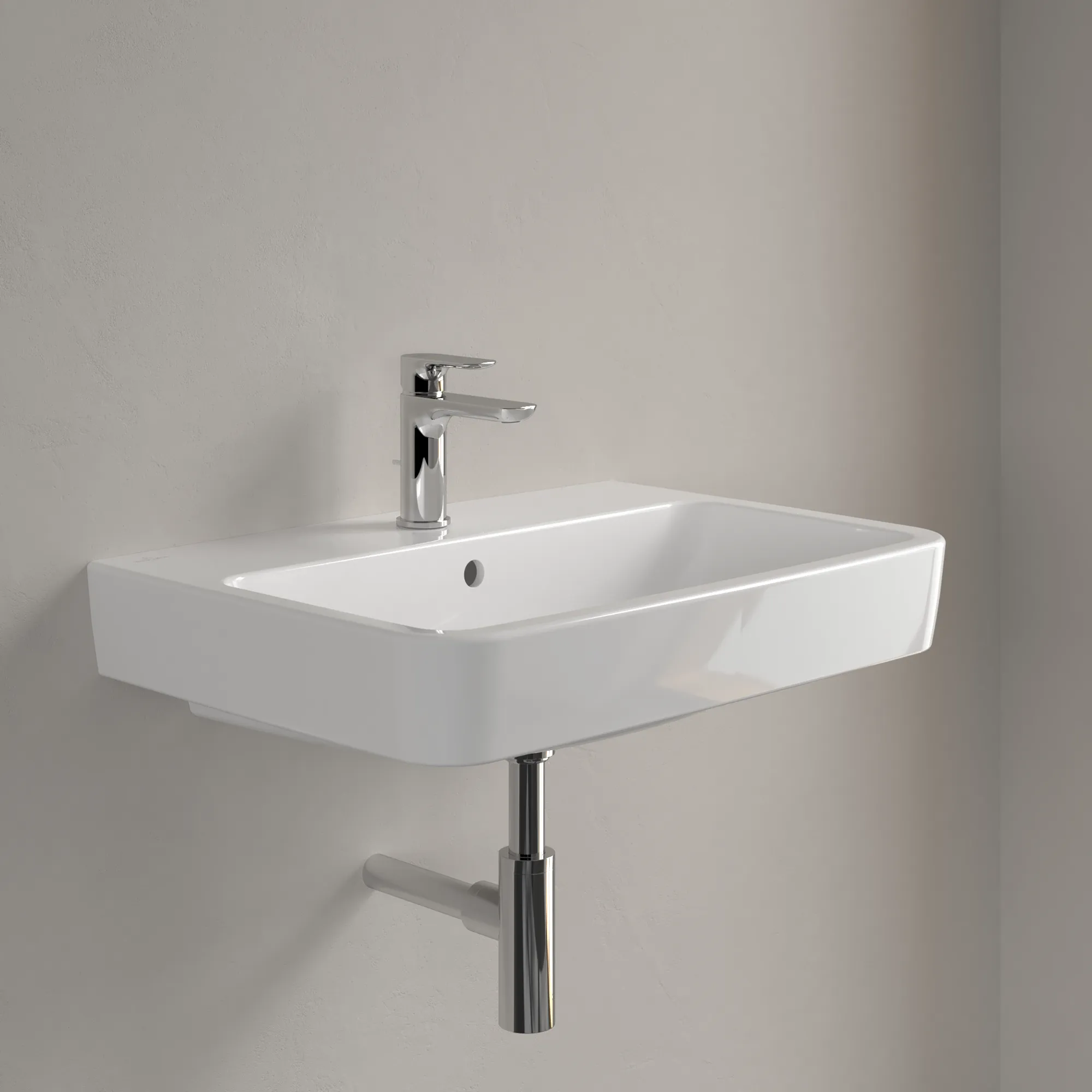 Villeroy & Boch Einbau-/Aufsatz Wandwaschtisch geschliffen „O.novo“ 650 × 460 × 175 mm, für Becken mittig, mit Hahnlochbohrung, Hahnlochposition mittig in Weiß Alpin Villeroy & Boch Einbau-/Aufsatz Wandwaschtisch geschliffen „O.novo“ 650 × 460 × 175 mm, für Becken mittig, mit Hahnlochbohrung, Hahnlochposition mittig in Weiß Alpin