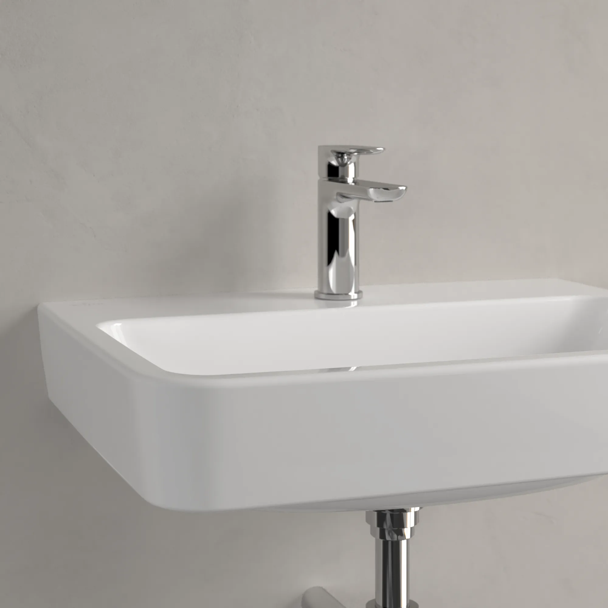 Villeroy & Boch Einbau-/Aufsatz Wandwaschtisch geschliffen „O.novo“ 600 × 460 × 175 mm, für Becken mittig, mit Hahnlochbohrung, Hahnlochposition mittig in Weiß Alpin Villeroy & Boch Einbau-/Aufsatz Wandwaschtisch geschliffen „O.novo“ 600 × 460 × 175 mm, für Becken mittig, mit Hahnlochbohrung, Hahnlochposition mittig in Weiß Alpin