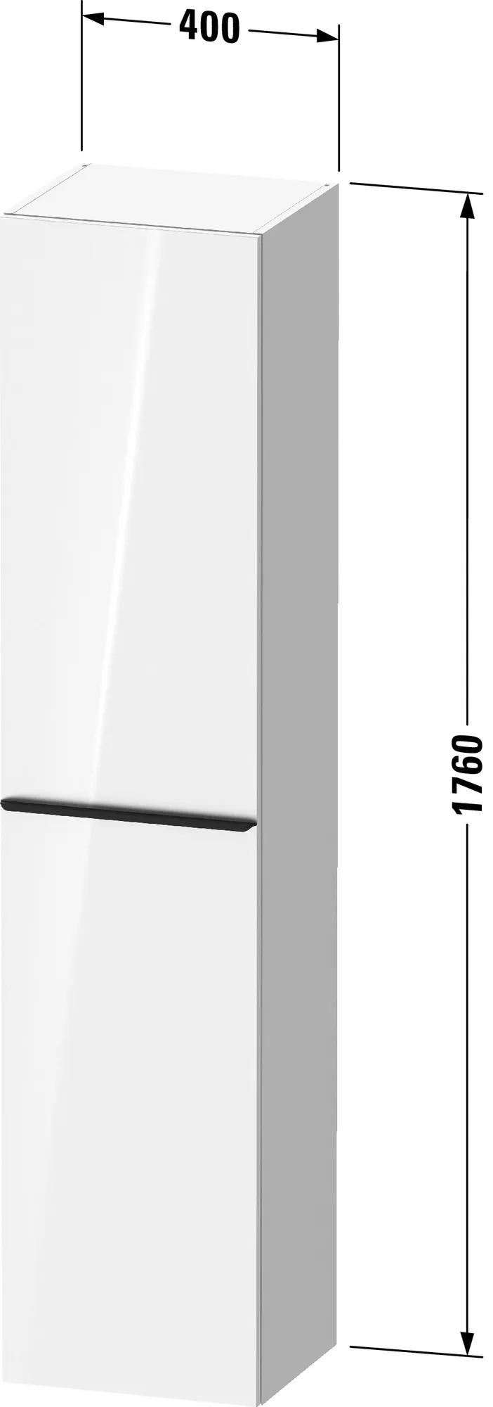 Duravit Hochschrank „D-Neo“ 40 × 176 × 36 cm in Eiche Schwarz Duravit Hochschrank „D-Neo“ 40 × 176 × 36 cm in Eiche Schwarz
