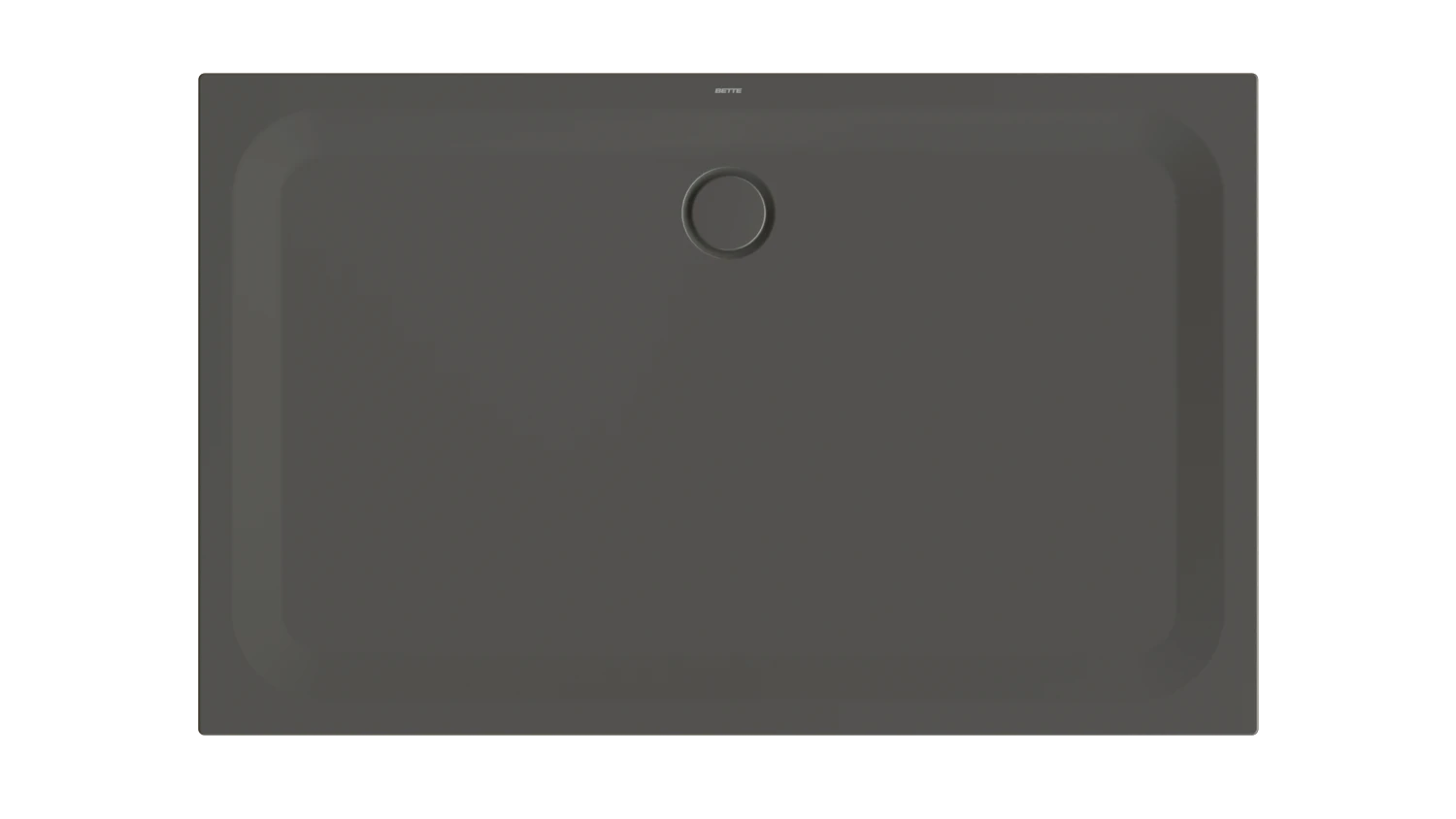 Bette rechteck Duschwanne „BetteUltra“ 1600 × 1000 mm ohne Oberflächenbeschichtung, mit BetteGlasur Plus, ohne Wannenträger, in Anthracite