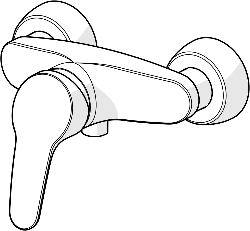 HansaMIX Einhebelmischer Brausebatterie DN15 Chrom