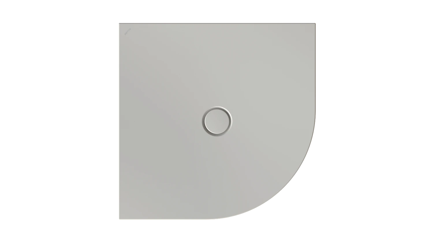 Bette viertelkreis Duschwanne „BetteFloor Corner“ 900 × 900 mm ohne Oberflächenbeschichtung, mit BetteGlasur Plus, ohne Wannenträger, in Dust