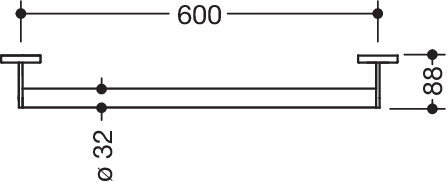 HEWI Haltegriff „System 900“ in Schwarz tiefmatt