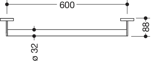 HEWI Haltegriff „System 900“ in Signalweiß matt HEWI Haltegriff „System 900“ in Signalweiß matt