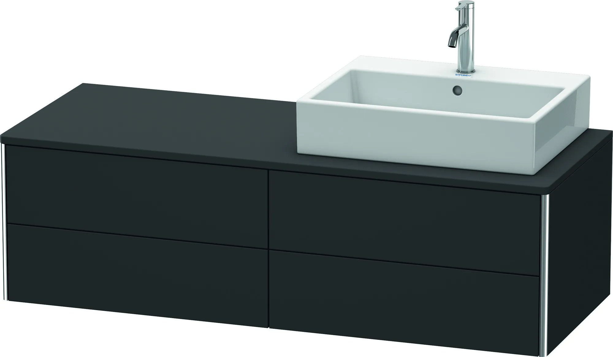 Duravit Waschtischunterschrank wandhängend „XSquare“ 140 × 40 × 54,8 cm Graphit Supermatt Duravit Waschtischunterschrank wandhängend „XSquare“ 140 × 40 × 54,8 cm Graphit Supermatt