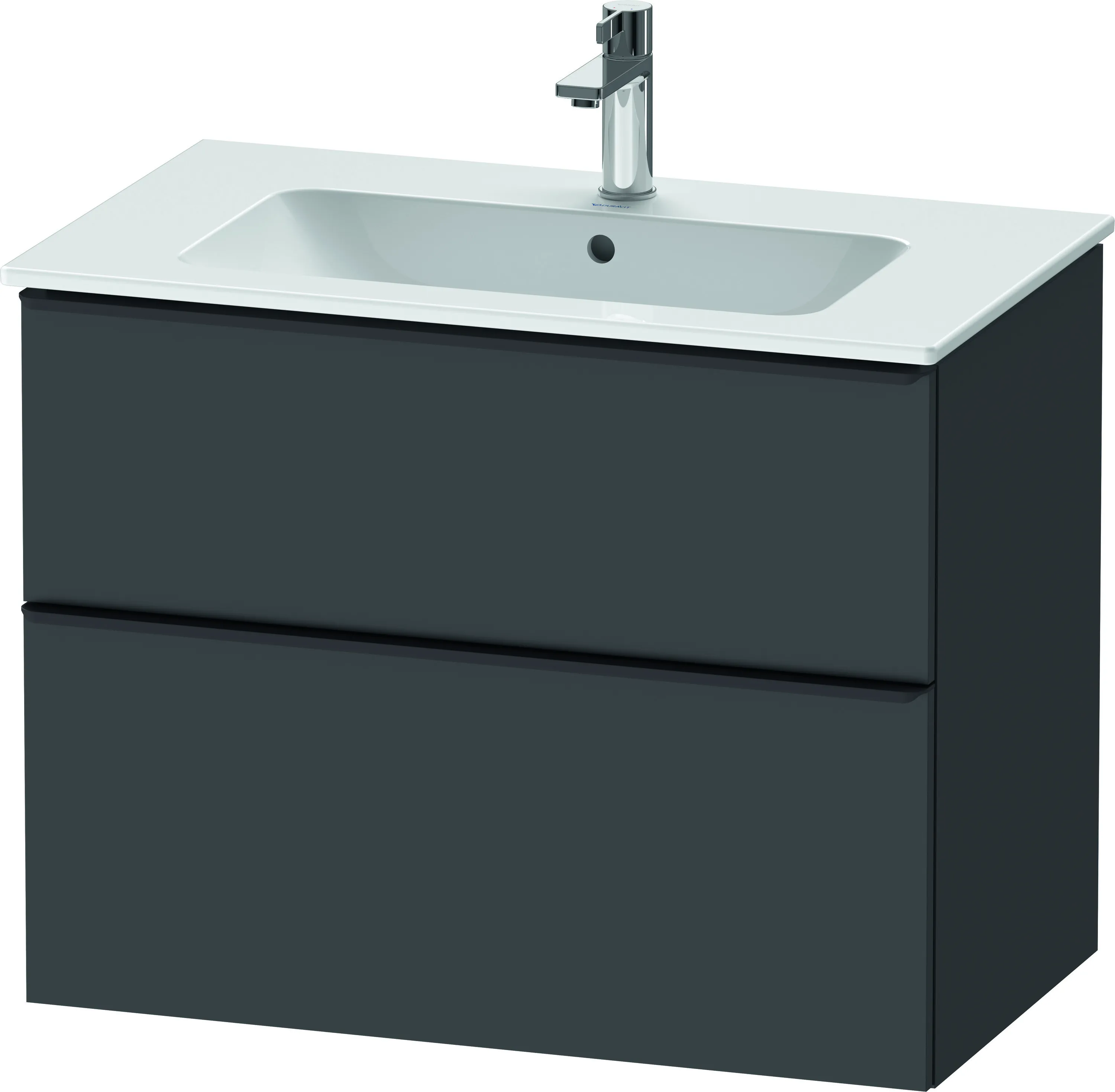 Duravit Waschtischunterschrank wandhängend „D-Neo“ 81 × 62,5 × 46,2 cm Graphit Matt