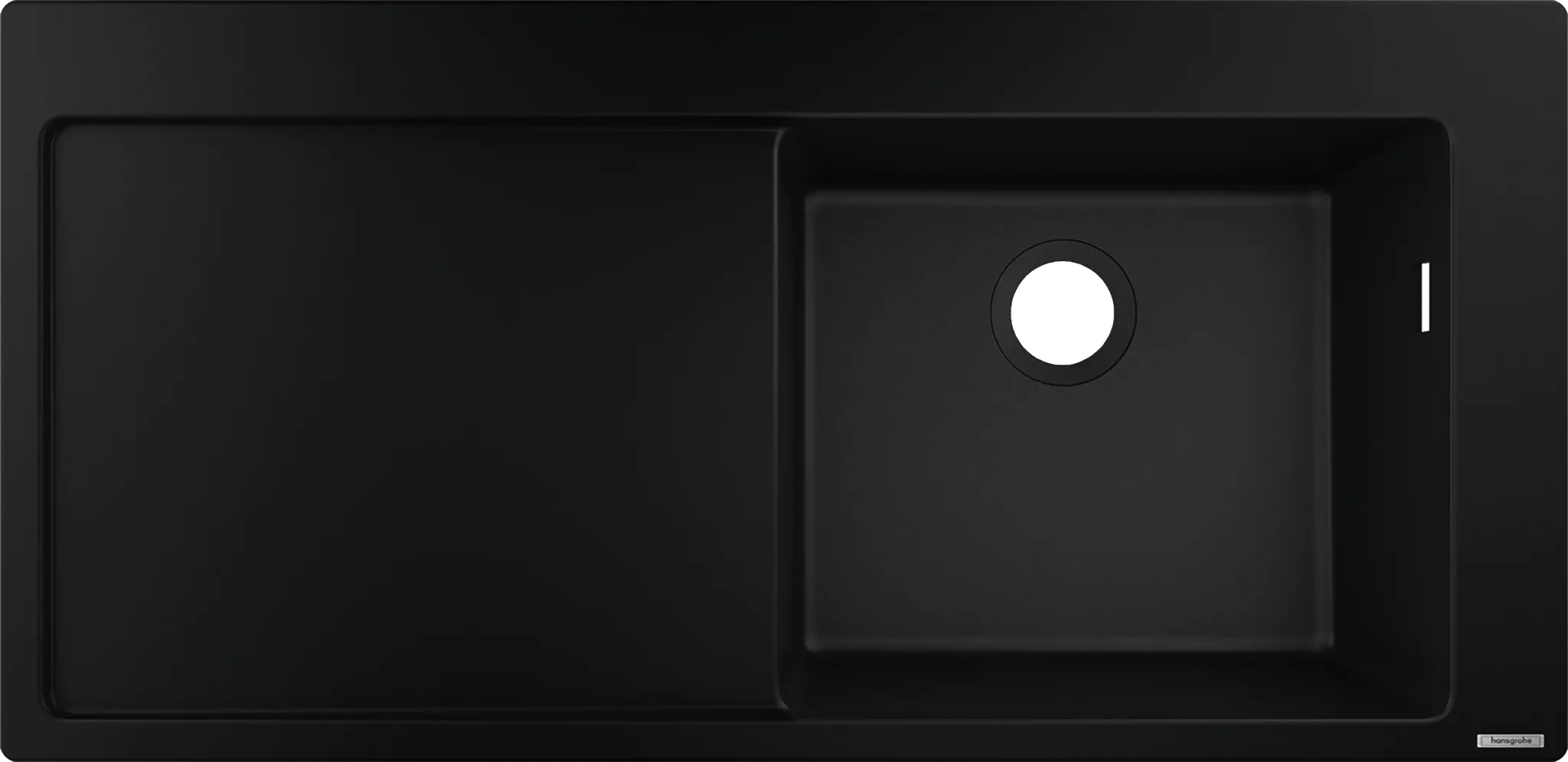 Hansgrohe S51 S514-F450 Einbauspüle 450 mit Abtropffläche links, Graphitschwarz Hansgrohe S51 S514-F450 Einbauspüle 450 mit Abtropffläche links, Graphitschwarz