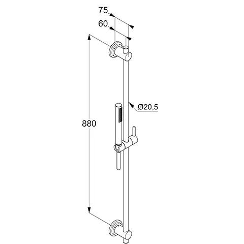 Kludi NOVA FONTE Classic Brause-Set 1S 900 MM chrom